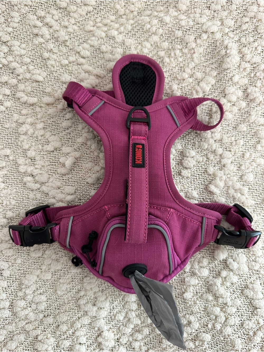 KONG Pink Poop Bag Dog Harness Small Reflective Waste Bag Holder Padded Control